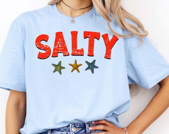 Salty Beach T-Shirt: Trendy Preppy Summer Tee