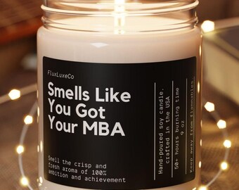 Benutzerdefinierte MBA-Abschlussgeschenk MBA-Abschlussgeschenke Benutzerdefinierte bestandene Geschenk Personalisierte MBA-Abschlussgeschenke Personalisierte Kerze Geschenk