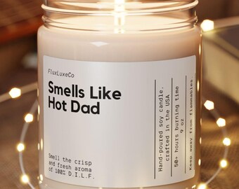 Vela DILF personalizada con olor a papá sexy, vela personalizada, regalo para papá, regalo divertido para papá, vela DILF, regalo para papá DILF, vela de regalo