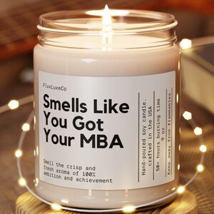 Custom MBA Graduation Gift MBA Graduation Gifts Custom Grad Gift Personalized MBA Graduation Gifts Personalized Candle Gift