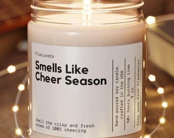 Personalized Cheer Gift Funny Candle Smells Like Cheer Season Candle Cheerleader Gift Cheer Coach Gift Competition Season Cheer Candle