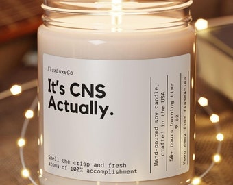 Regalo personalizzato CNS È CNS in realtà candela divertente Regalo di laurea per infermiere Regalo per infermiere specialista clinico Candela di apprezzamento per infermiere