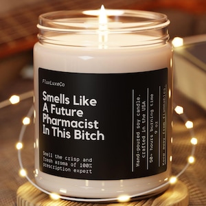 Custom Future Pharmacist Candle Gift Pharmacy Gift Ideas Best Pharmacist Personalized Future Pharmacist Gift,Pharmacist Graduation Gift
