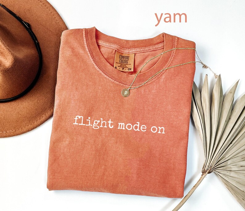 Flight mode on shirt, travel themed graphic tee, trendy vacation t-shirt, casual travel wear, cute trip outfit, wanderlust attire