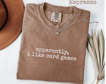 T-shirt J'aime les jeux de cartes avec des couleurs confortables : t-shirt pour une soirée de jeux amusante