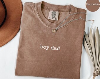 Comfort Colors® Boy Dad T-Shirt, Proud Father Son Tee, Funny Father's Day Graphic Shirt, Family Matching Gift Idea