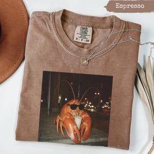 Comfort Colors® Cool Lobster With Sunglasses Shirt, Funny Party Animal Tee, Quirky Ocean Sea Life Gift, Humorous Meme Vacation Shirt