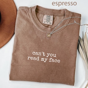 Comfort Colors® Sarcastic Shirt, Funny Saying Shirt, Introvert Shirt, Can't You Read My Face Shirt, Sarcasm Shirt, Gift For Introverts