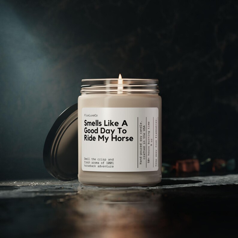 Smells Like A Good Day to Ride My Horse Soy Wax Candle, Funny Gift for ...
