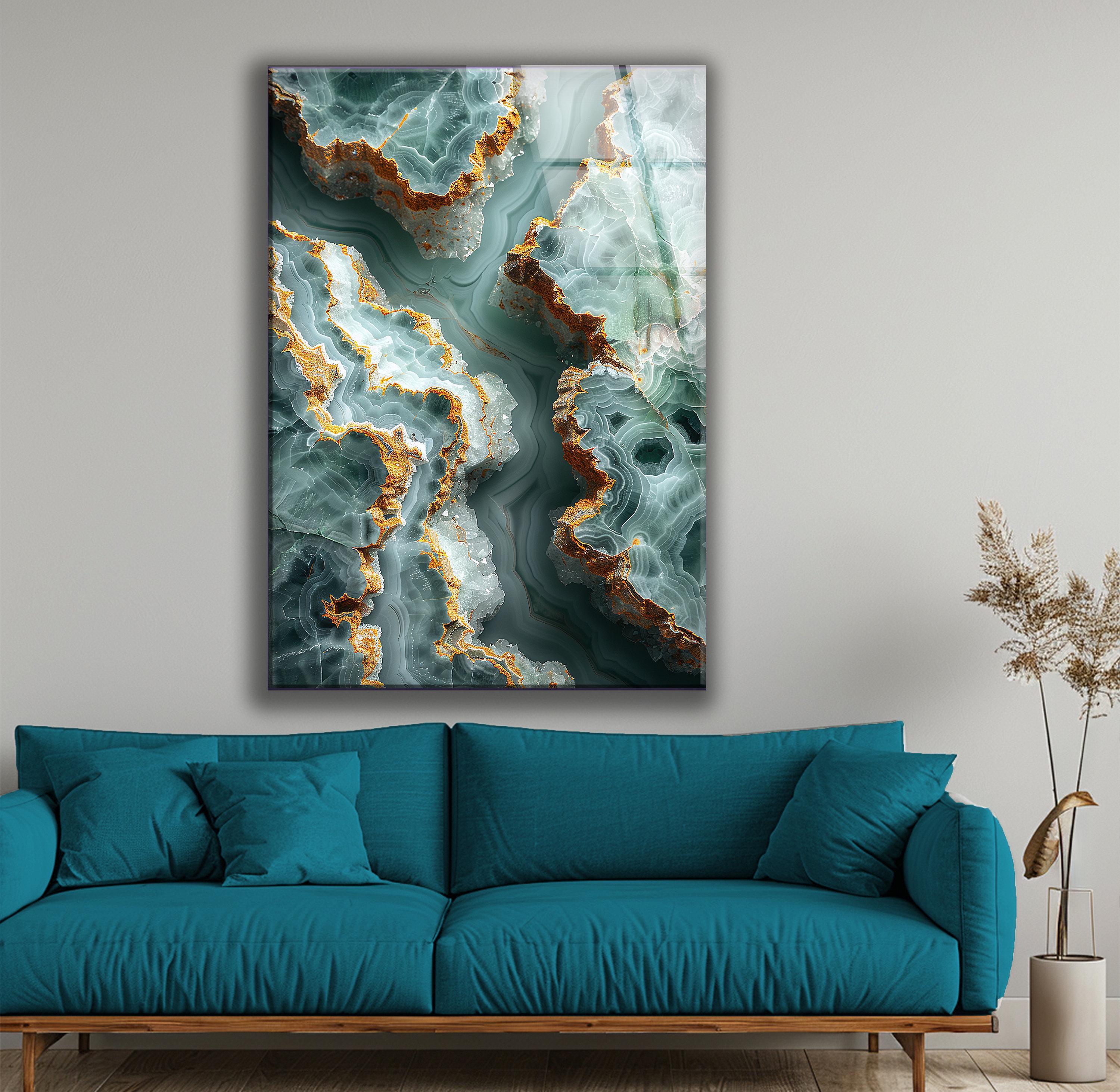 Abstract Marble Tempered Glass Wall Art: Modern Home Decor Gift for Mom ...