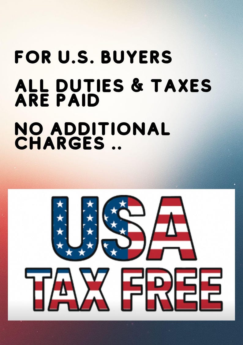 The image is a promotional graphic for a tax-free policy in the United States, featuring the text "USA TAX FREE" prominently displayed.