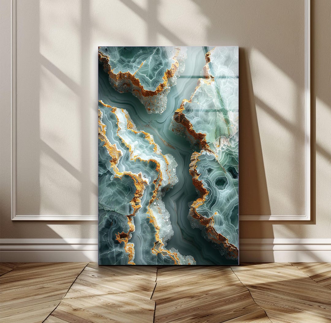 Abstract Marble Tempered Glass Wall Art: Modern Home Decor Gift for Mom ...