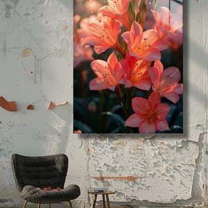Floral Tempered Glass Wall Art: Modern UV Print Decor, Vibrant Glossy Finish image 6