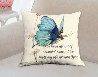 Stevie pillow ~ Landslide decorative pillow ~ stevie nicks style  ~ I’ve been afraid of changin cause I built my life around You