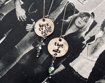 back to the gypsy that I was earrings~ stevie nicks ~ gypsy ~ stainless steel ~ dimes