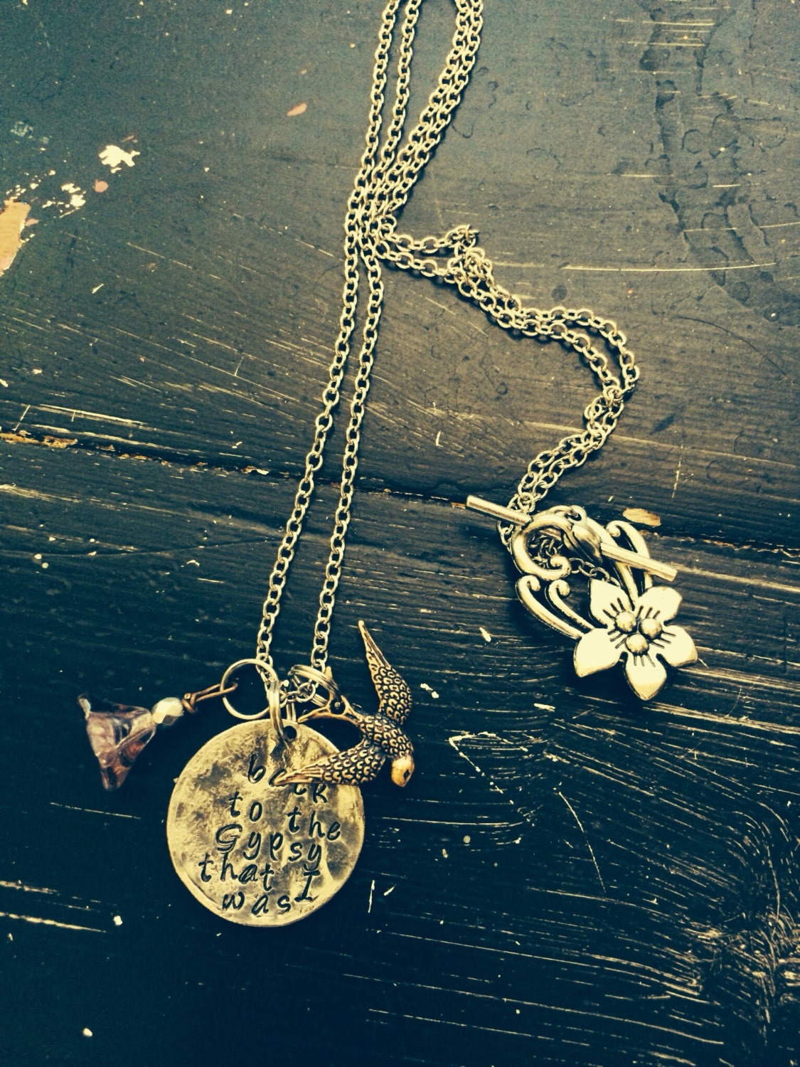 Hammered Quarter Necklace or Bracelet Stevie Nicks Gypsy - Etsy