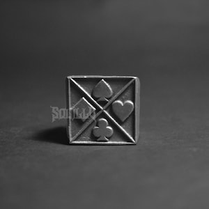 Bague en métal trèfle Squillo coeur diamants Royal King Spade