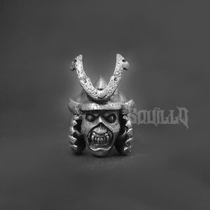 Samurai Eddie Iron Maiden Squillo Metal Music Ring