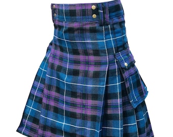 Kilts escoceses tradicionales utilitarios de tartán. Ropa informal de las Tierras Altas. Kilts vintage para hombre. Disponibles en más de 45 tartanes de clan.