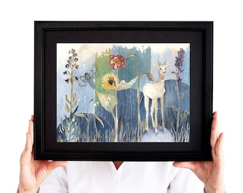 Fantasy Garden Art Print, 11x14 Giclée, Signed Limited Edition, Archival, Garden Lover, Surprise and Delight