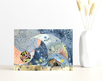 Buy 4 Cards, Get a 5th Free!  "Another Starry Night" Greeting Card w/ Envelope, 5x7 Starry Sky, Celestial Gift Card, Blank Inside