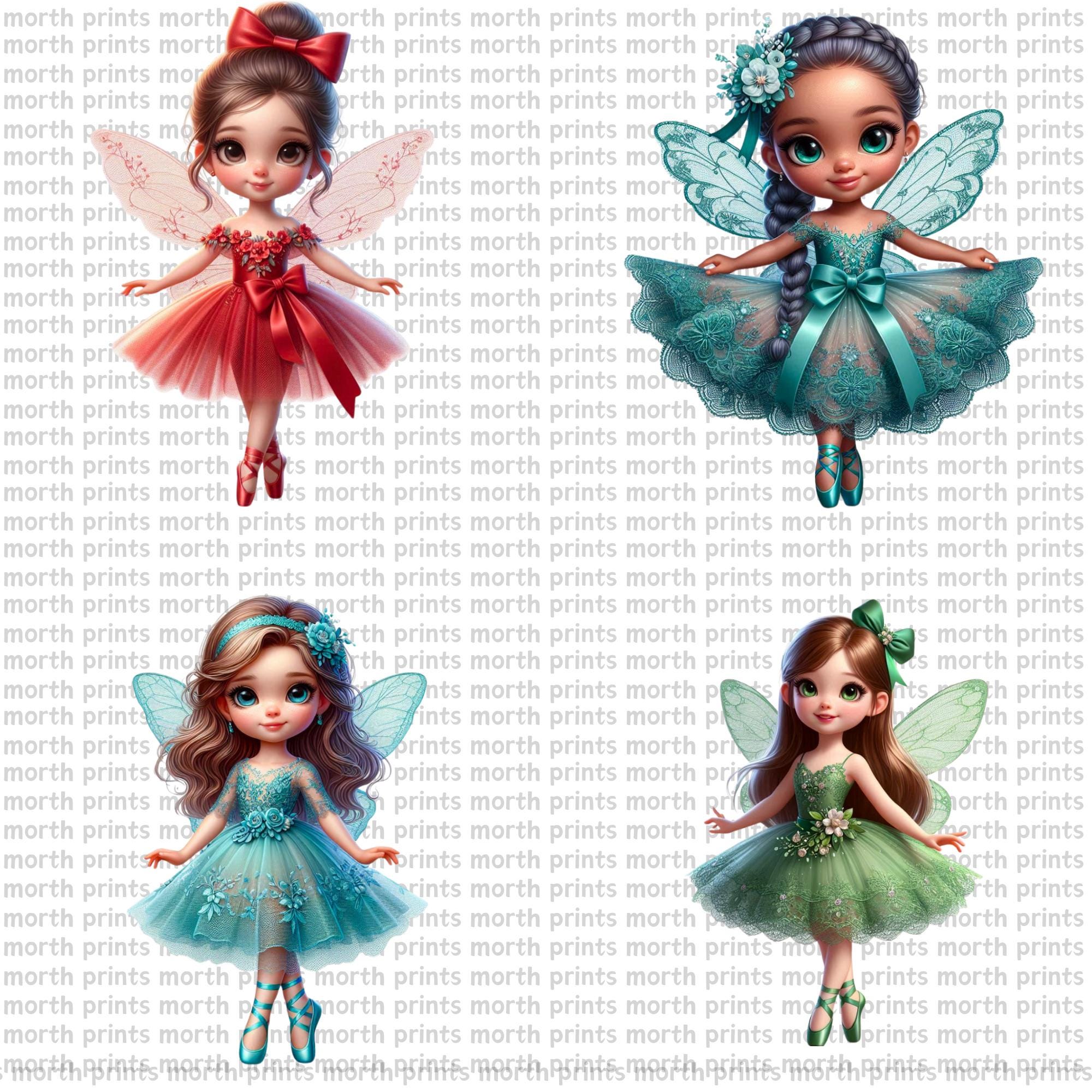 Ballerina Fairy Clipart PNG, Cute Fairy Dancers With Tutus, 18 PNG ...