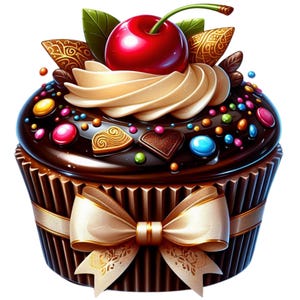 45 PNG cliparts délicieux petits gâteaux, clipart dessert, petits gâteaux bonbons, petit gâteau d'anniversaire, illustrations, téléchargement immédiat pour un usage commercial