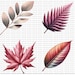 Pink Leaf Clipart PNG, Soft Watercolor Botanical Illustrations for ...