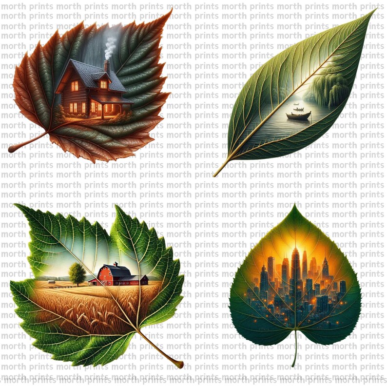 Leaf Landscape Clipart PNG, Autumn Nature Illustrations With Fall ...
