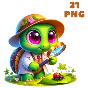 21 PNG 科学カメクリップアート、かわいい動物、動物クリップアート、動物バンドル、イラスト、商用利用のための即時ダウンロード