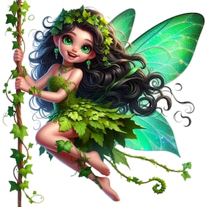 33 PNG forêt fée clipart, fée mignonne, clipart fée, fée des fleurs, clipart fleur, illustrations, téléchargement immédiat pour un usage commercial