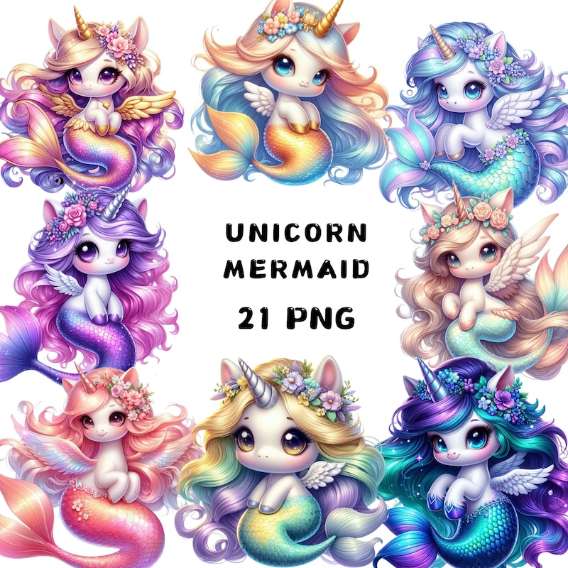 Unicorn Mermaid - Etsy