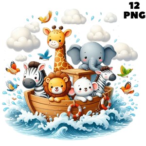 12 PNG, Cute Baby Animals Clipart , Animals Clipart, Sweet animals , Cute Baby Animals, Illustrations , Instant Download for Commercial Use