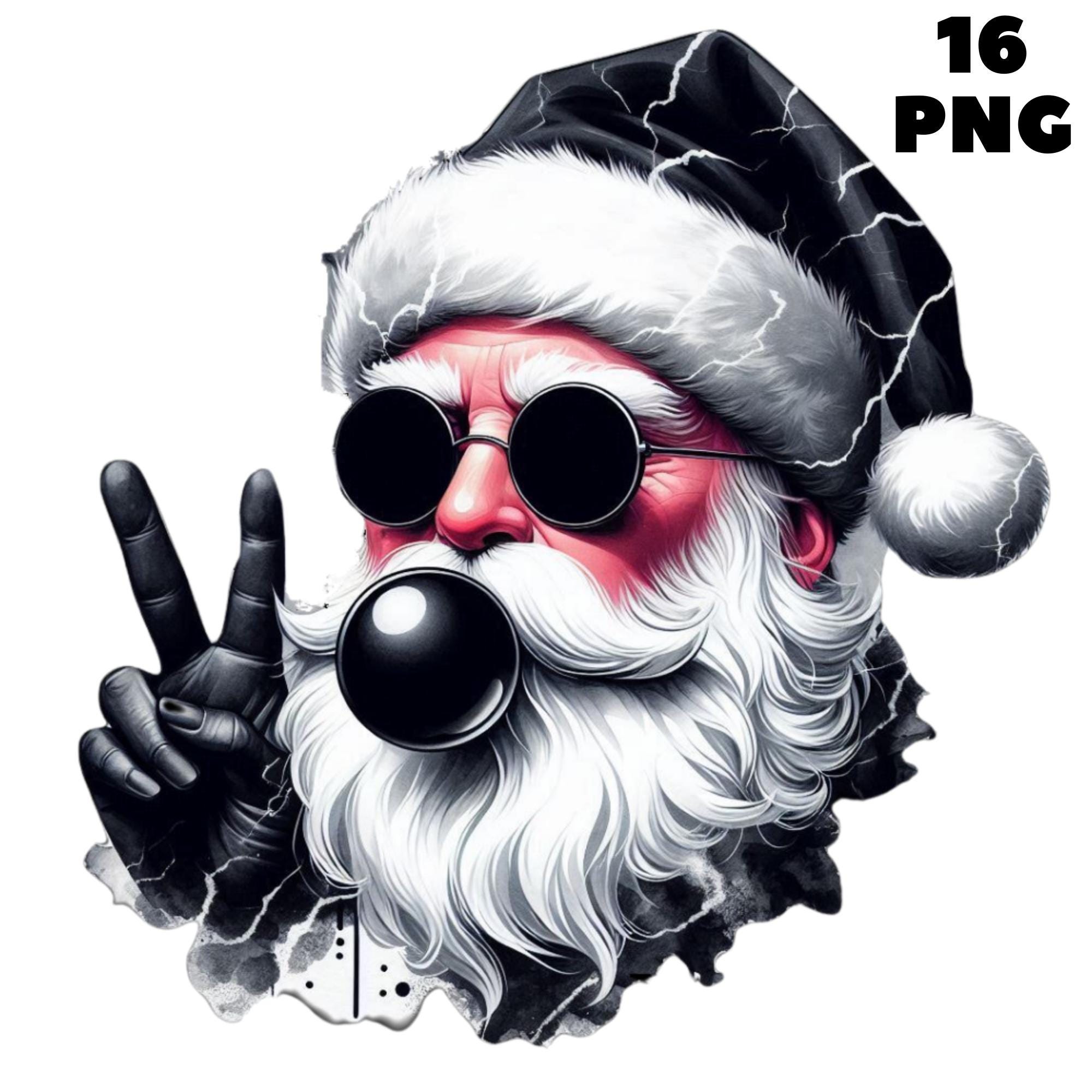 Retro Santa Blowing Bubble PNG, Funny Christmas Sublimation Design ...