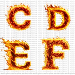 38 PNG Fire Alphabet Clipart , Alphabet PNG, Fire Clipart, Watercolor ...