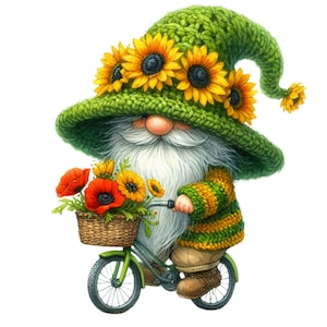 27 PNG Gnomi verdi Clipart, Gnomo carino, Gnomo primaverile, Gnomi da giardino, Illustrazioni, Download immediato per uso commerciale