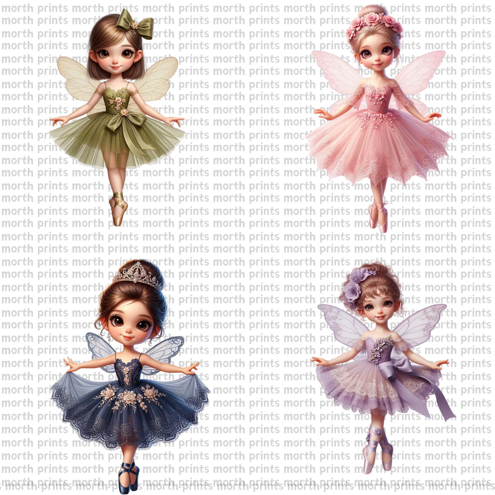 Ballerina Fairy Clipart PNG, Cute Fairy Dancers With Tutus, 18 PNG ...