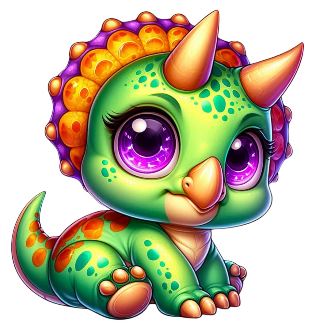 Baby Dinosaurs Clipart PNG, Cute Cartoon Dino Nursery Set, 16 PNG ...
