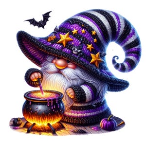 21 PNG ハロウィン ノーム (p2) クリップアート、ハロウィン ノーム、不気味なハロウィン、ノーム バンドル、イラスト、商用利用のための即時ダウンロード