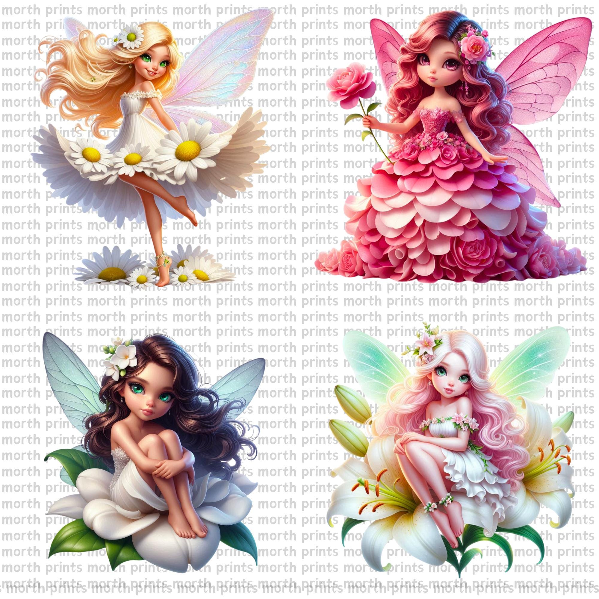 Floral Fairy Clipart PNG, Flower Petal Wings & Garden Magic, 41 PNG ...