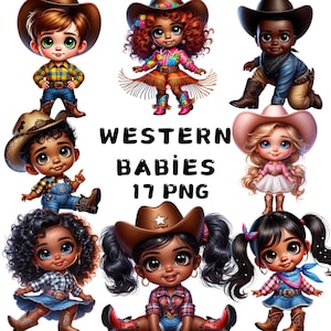 17 PNG Western Babys Clipart, Cowboy Clipart, Western png, Babys PNG, niedliches Baby, Baby Cowboy, sofortiger Download für kommerzielle Nutzung