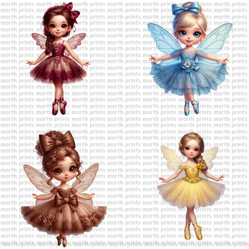Ballerina Fairy Clipart PNG, Cute Fairy Dancers With Tutus, 18 PNG ...