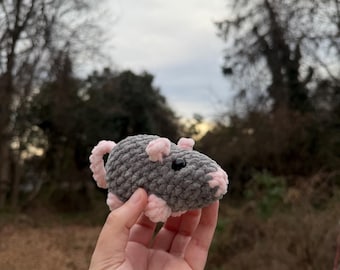 Handmade Crochet Rat Plush: Custom Amigurumi Mouse Toy