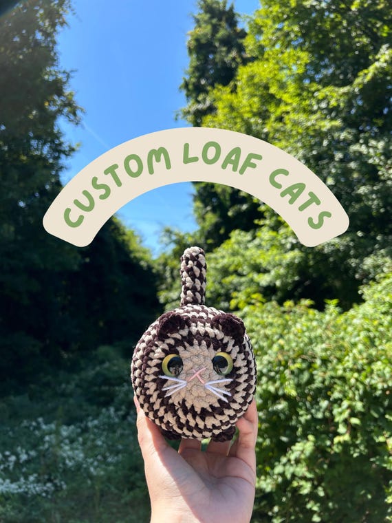 Custom Crochet Cat Plush | Handmade Loaf Stuffed Animal