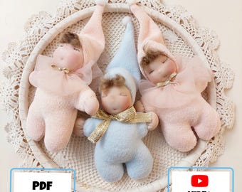 Waldorf Baby Doll PDF Sewing Pattern: Pocket Size with Video
