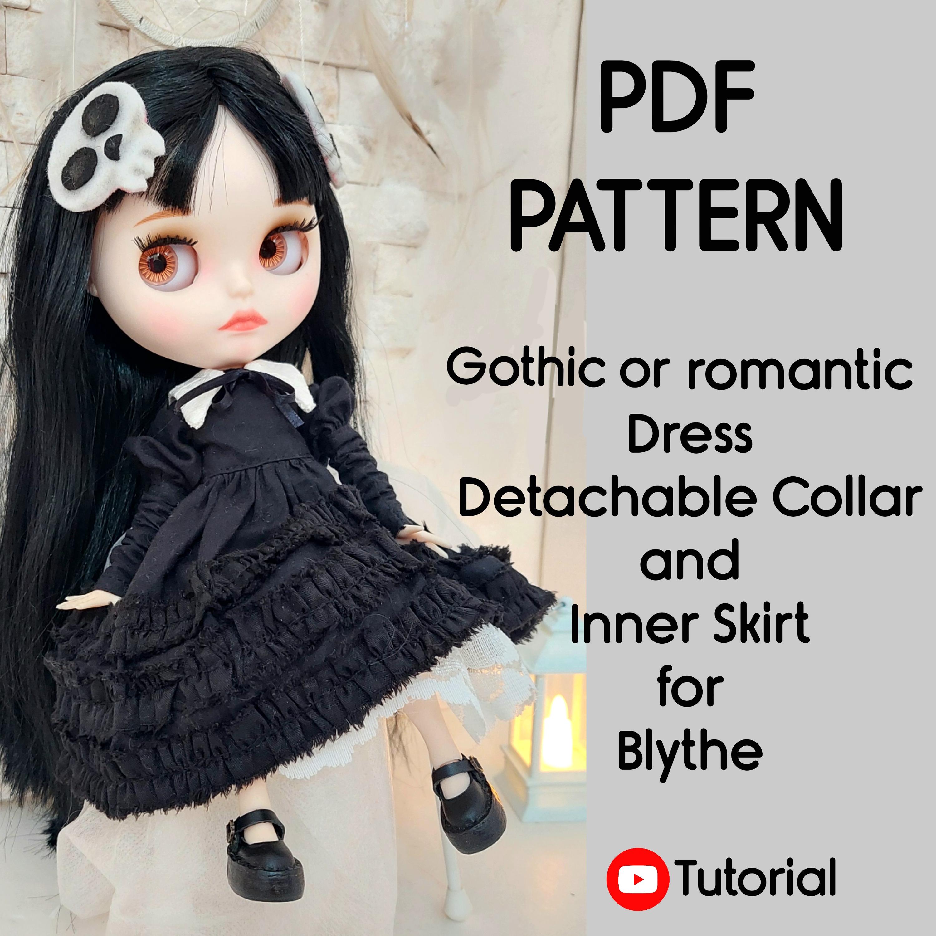 Lot de 5 vêtements gothiques rétro pour poupées Blythe 30 cm