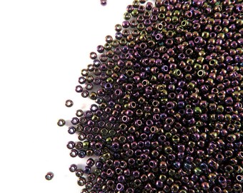 #JFF004 6//0 Metallic Purple Iris Japanese Seed Bead 40 Gram