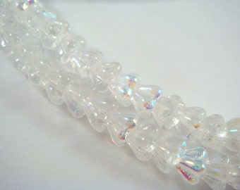 30 Pieces Czech Bell Flower Milky Pink 8x6mm L-209 71010