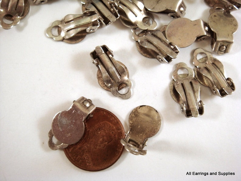 10 Clip on Earring Antique Silver LF/NF 18x12mm 10mm Tray 10 Etsy
