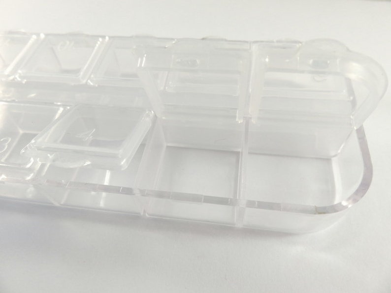 Bead Storage Containers Clear Plastic Organizers 130x50mm 12 Compartments 5in X 2 In Ms11046 Cl
